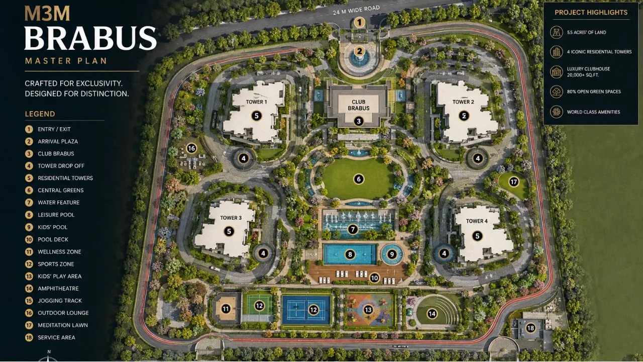 M3M Brabus floorplan 4 bhk