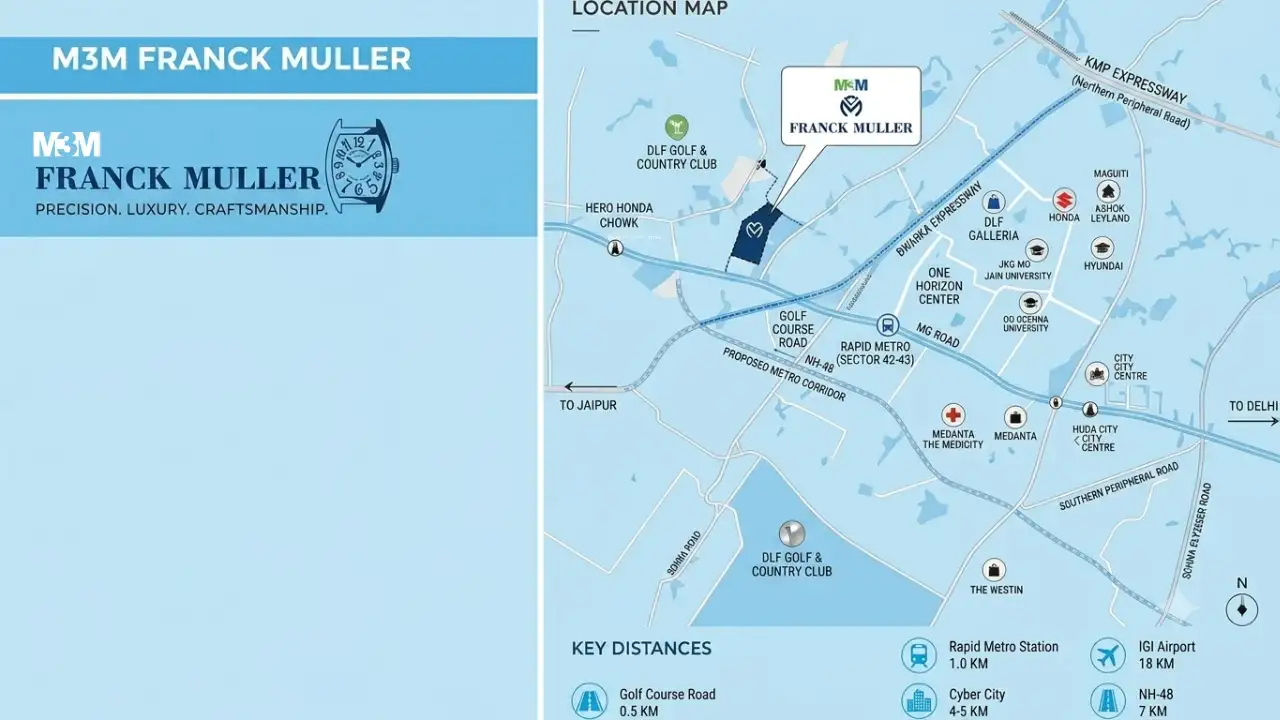 M3M Franck Muller Location Map