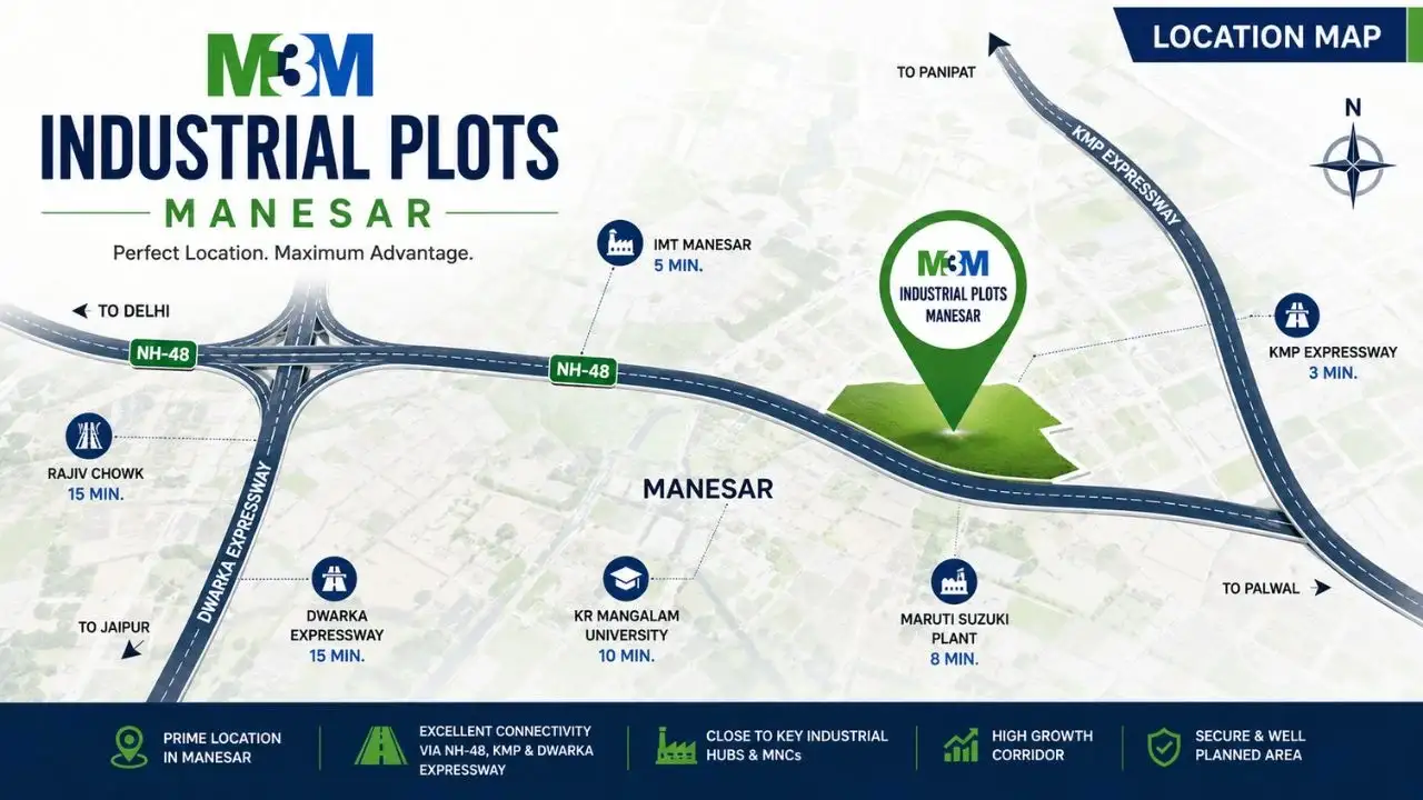 M3M Industrial Plots Manesar Location Advantage