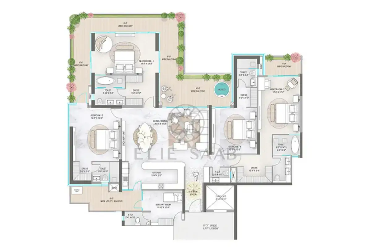 M3M Elie Saab Floor Plan 2