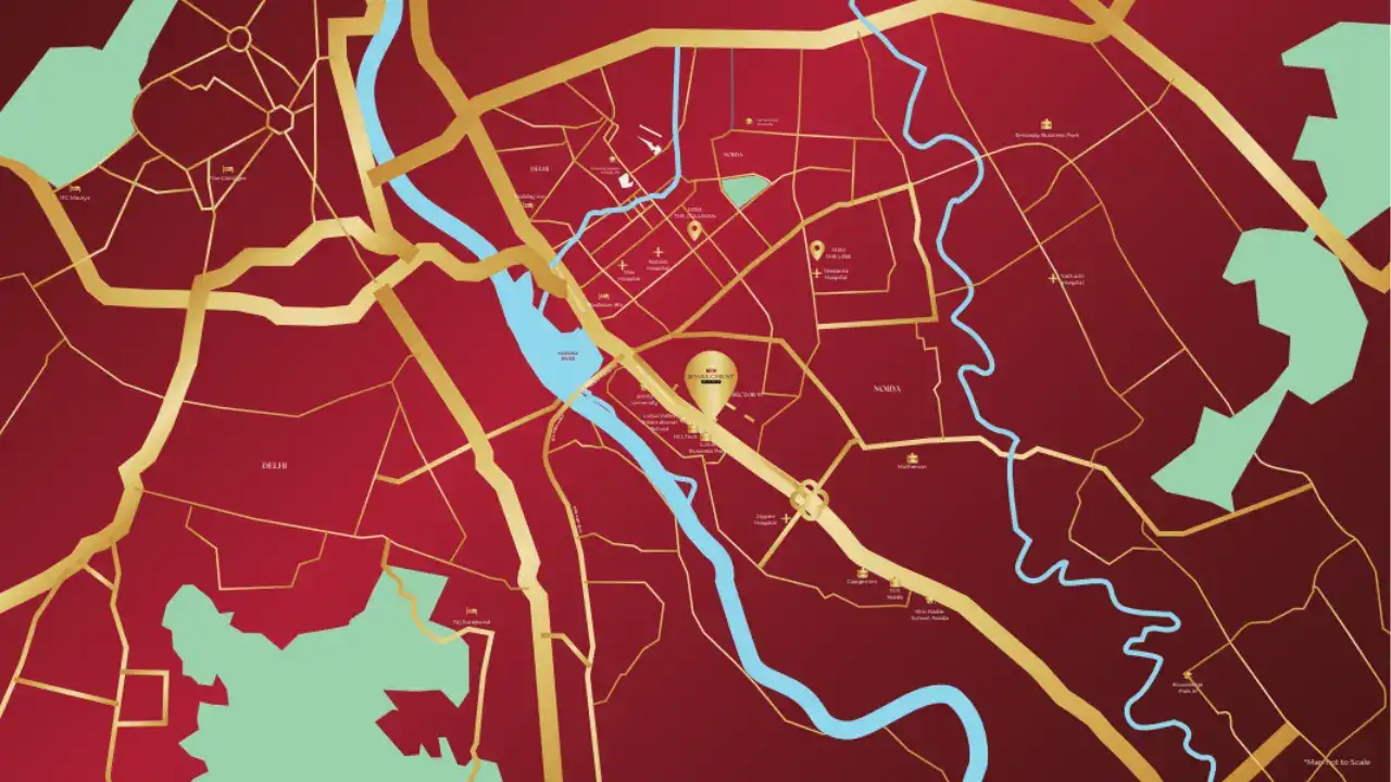 M3M Jewel Crest Avenue Noida location map