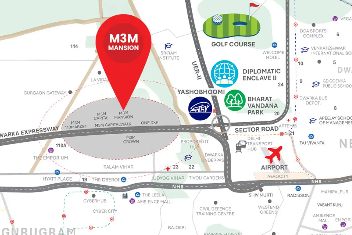 M3M Mansion Gurgaon Location