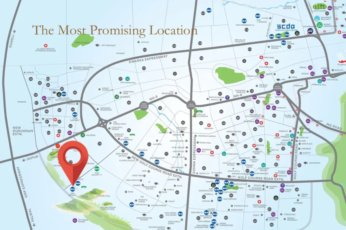 Antalya & Golf Hills Location Map
