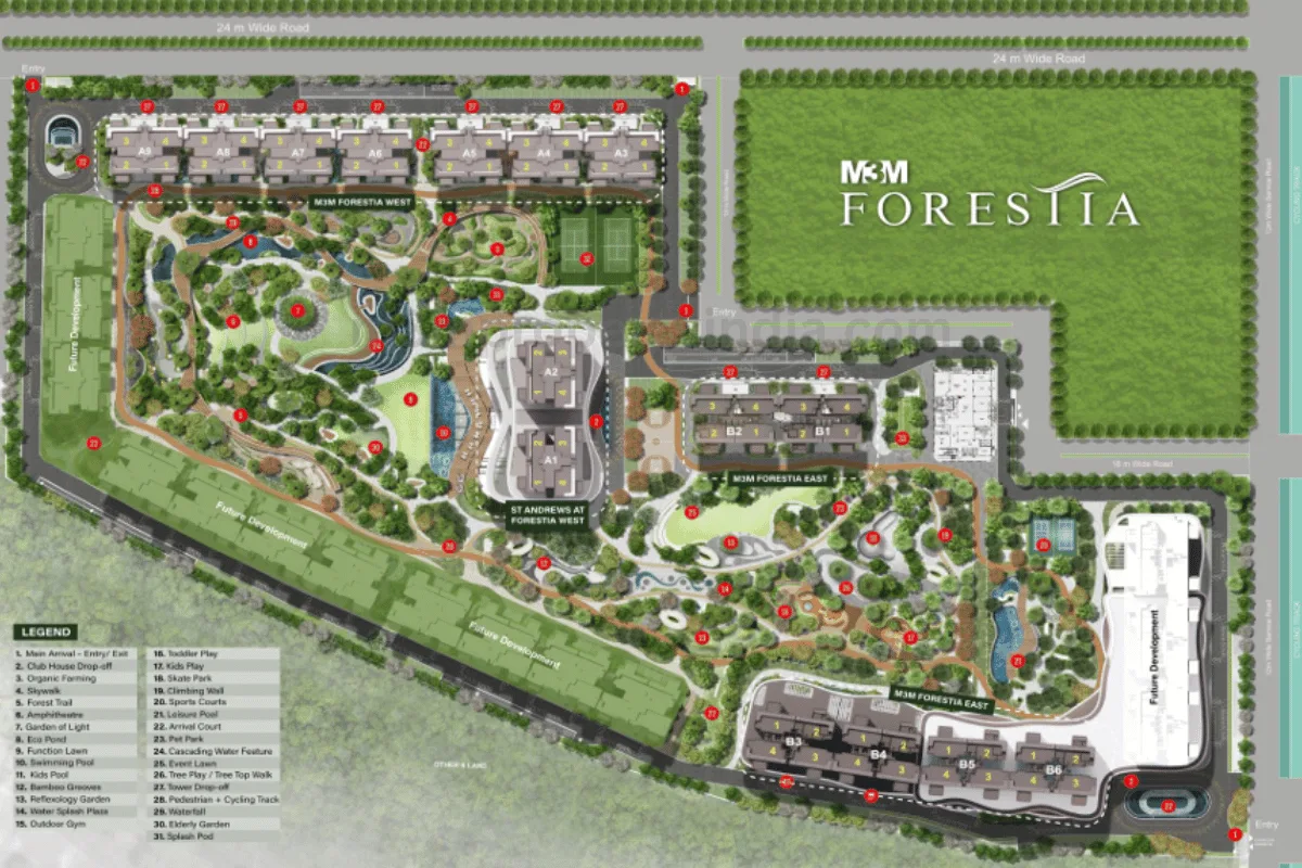 M3M Forestia master plan